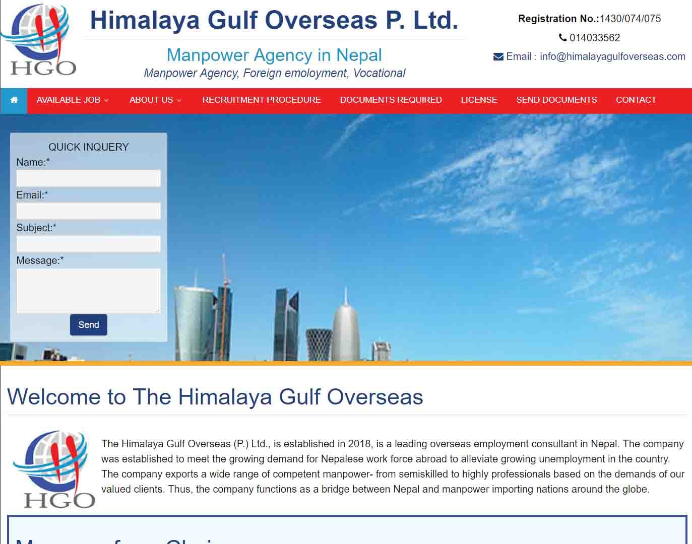 Himalaya Gulf Overseas P.Ltd.